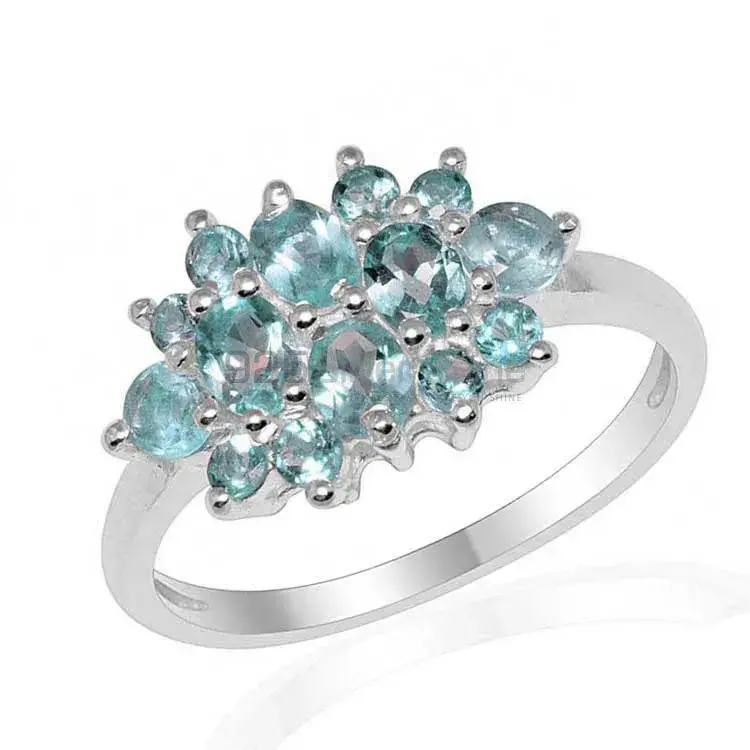 925 Sterling Silver Handmade Rings In Blue Topaz Gemstone Jewelry 925SR1673_1