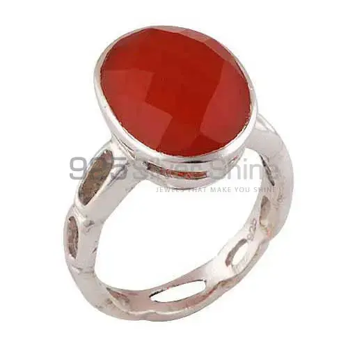 Inexpensive 925 Sterling Silver Handmade Rings Exporters In Carnelian Gemstone Jewelry 925SR3932