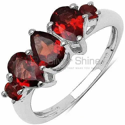 Inexpensive 925 Sterling Silver Handmade Rings Exporters In Garnet Gemstone Jewelry 925SR3344