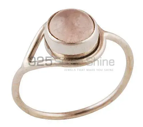 925 Sterling Silver Handmade Rings In Rose Quartz Gemstone Jewelry 925SR2855_0