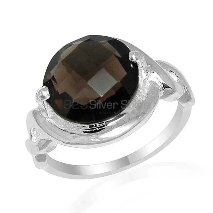 Inexpensive 925 Sterling Silver Handmade Rings Exporters In Smoky Quartz Gemstone Jewelry 925SR1594_0