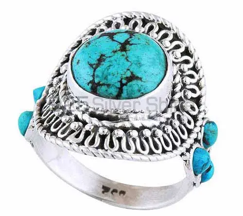 Inexpensive 925 Sterling Silver Handmade Rings Exporters In Turquoise Gemstone Jewelry 925SR2934