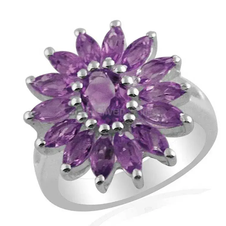 925 Sterling Silver Handmade Rings In Amethyst Gemstone Jewelry 925SR1421_0