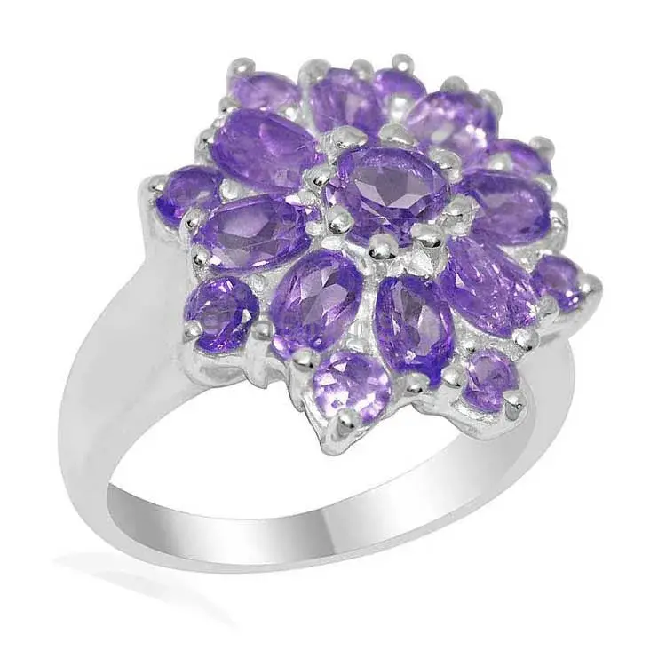Inexpensive 925 Sterling Silver Handmade Rings Manufacturer In Amethyst Gemstone Jewelry 925SR2041_0