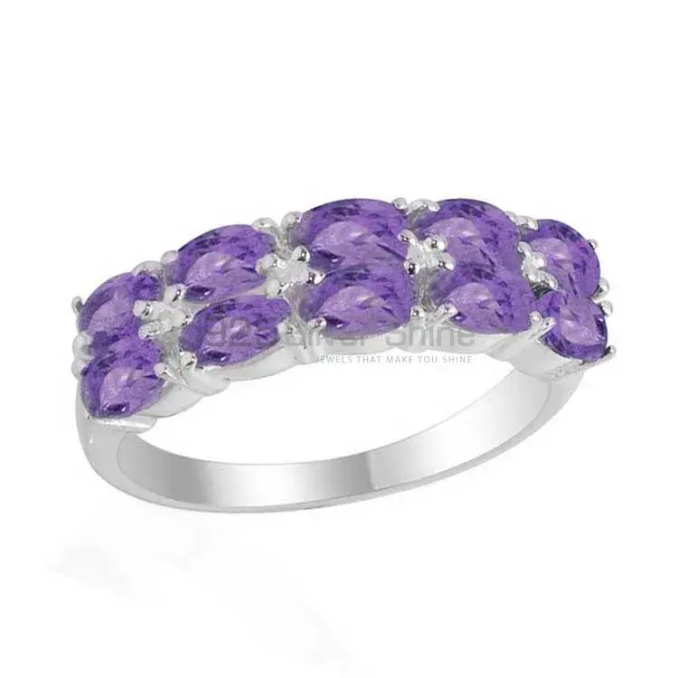 Inexpensive 925 Sterling Silver Handmade Rings Manufacturer In Amethyst Gemstone Jewelry 925SR2120_0