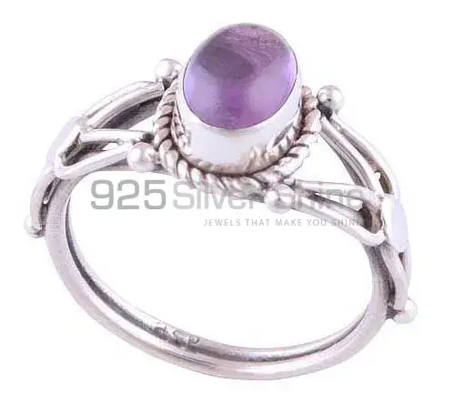 Naturl Amethyst Silver Handmade Rings 925SR2761_0