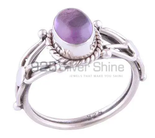 Naturl Amethyst Silver Handmade Rings 925SR2761_0