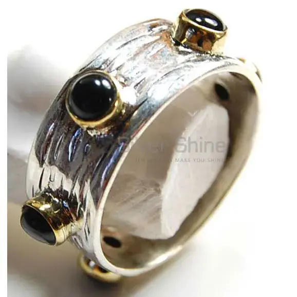Inexpensive 925 Sterling Silver Handmade Rings Manufacturer In Black Onyx Gemstone Jewelry 925SR3723