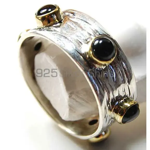 Inexpensive 925 Sterling Silver Handmade Rings Manufacturer In Black Onyx Gemstone Jewelry 925SR3723_0