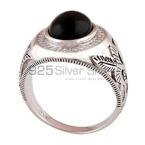 925 Sterling Silver Handmade Rings In Black Onyx Gemstone Jewelry 925SR3996