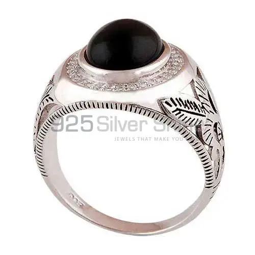 925 Sterling Silver Handmade Rings In Black Onyx Gemstone Jewelry 925SR3996_0