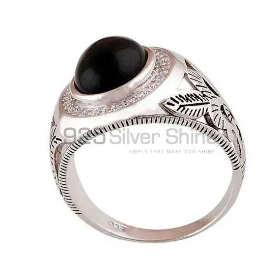 925 Sterling Silver Handmade Rings In Black Onyx Gemstone Jewelry 925SR3996_0