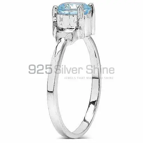 Inexpensive 925 Sterling Silver Handmade Rings Manufacturer In Blue Topaz Gemstone Jewelry 925SR3077_0