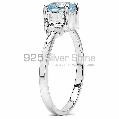 925 Sterling Silver Handmade Rings In Blue Topaz Gemstone Jewelry 925SR3077_1