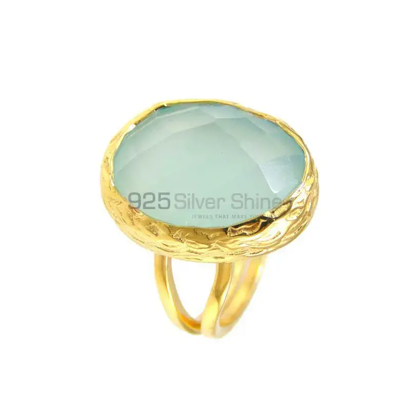 Inexpensive 925 Sterling Silver Handmade Rings Manufacturer In Chalcedony Gemstone Jewelry 925SR3802