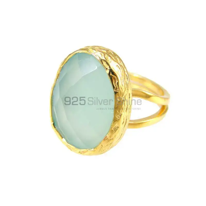 Inexpensive 925 Sterling Silver Handmade Rings Manufacturer In Chalcedony Gemstone Jewelry 925SR3802_0