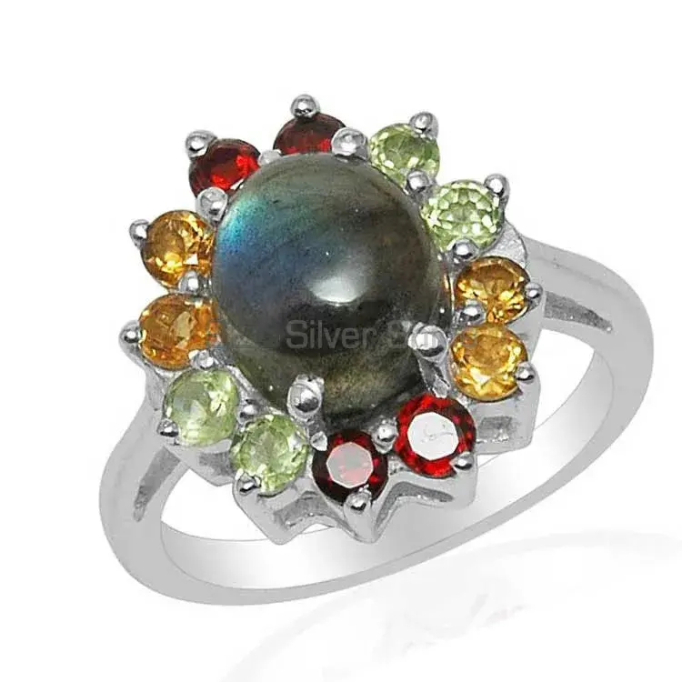 Inexpensive 925 Sterling Silver Handmade Rings Manufacturer In Multi Gemstone Jewelry 925SR1500_0