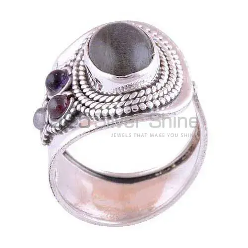 Inexpensive 925 Sterling Silver Handmade Rings Manufacturer In Multi Gemstone Jewelry 925SR2998