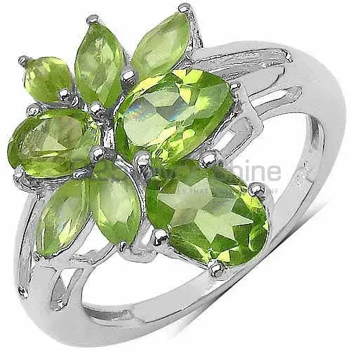 Inexpensive 925 Sterling Silver Handmade Rings Manufacturer In Peridot Gemstone Jewelry 925SR3329