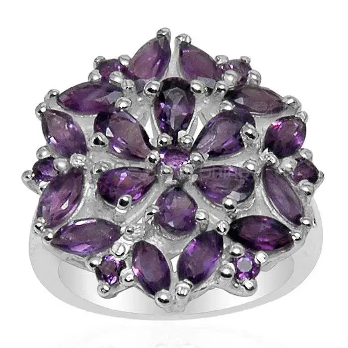 Inexpensive 925 Sterling Silver Handmade Rings Suppliers In Amethyst Gemstone Jewelry 925SR1589