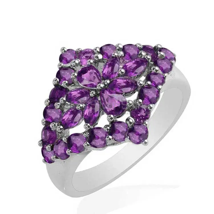 Inexpensive 925 Sterling Silver Handmade Rings Suppliers In Amethyst Gemstone Jewelry 925SR1747