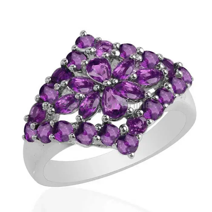 925 Sterling Silver Handmade Rings In Amethyst Gemstone Jewelry 925SR1747_1