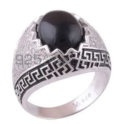 925 Sterling Silver Handmade Rings In Black Onyx Gemstone Jewelry 925SR4006