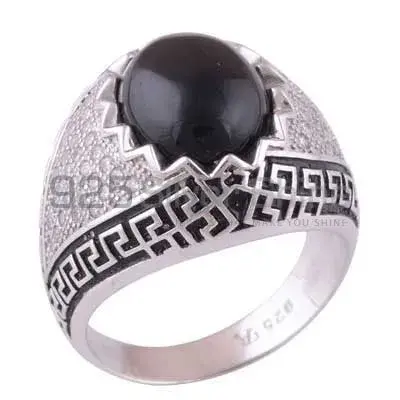925 Sterling Silver Handmade Rings In Black Onyx Gemstone Jewelry 925SR4006_0