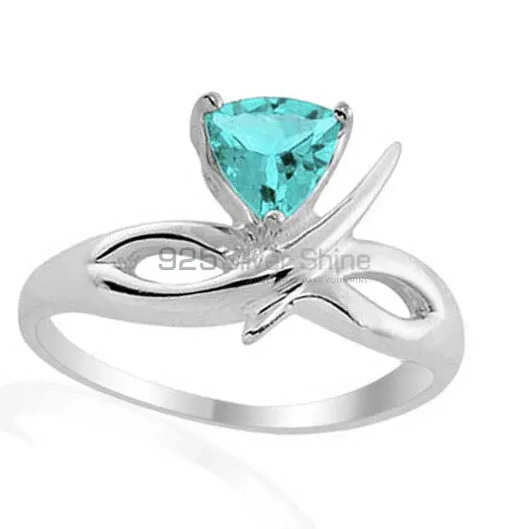 Inexpensive 925 Sterling Silver Handmade Rings Suppliers In Blue Topaz Gemstone Jewelry 925SR1972_0