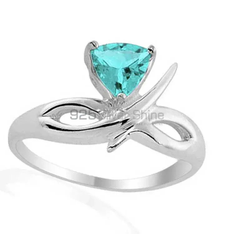 925 Sterling Silver Handmade Rings In Blue Topaz Gemstone Jewelry 925SR1972_1