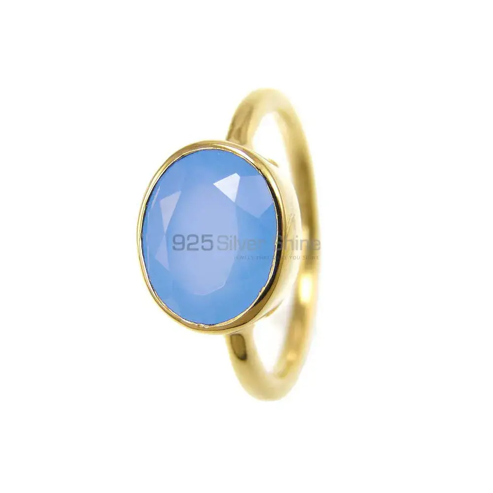 Inexpensive 925 Sterling Silver Handmade Rings Suppliers In Chalcedony Gemstone Jewelry 925SR3812