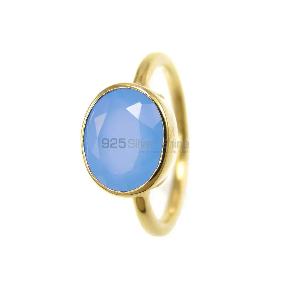 925 Sterling Silver Handmade Rings In Chalcedony Gemstone Jewelry 925SR3812