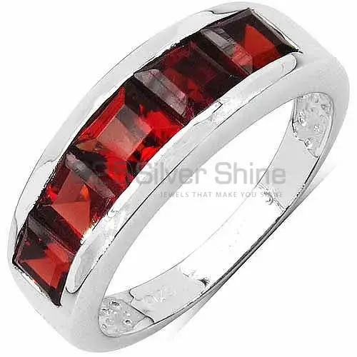 Inexpensive 925 Sterling Silver Handmade Rings Suppliers In Garnet Gemstone Jewelry 925SR3166