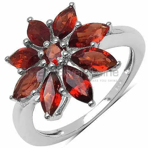 Inexpensive 925 Sterling Silver Handmade Rings Suppliers In Garnet Gemstone Jewelry 925SR3339