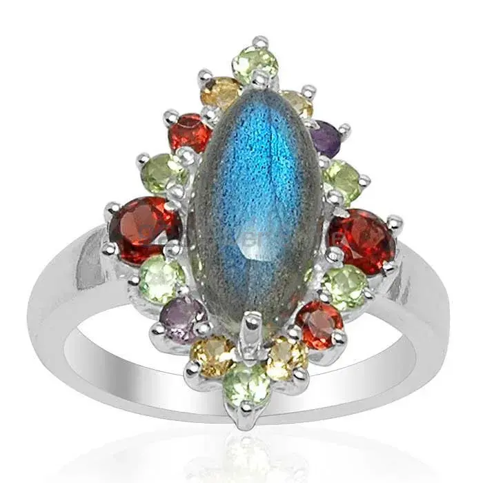 Inexpensive 925 Sterling Silver Handmade Rings Suppliers In Multi Gemstone Jewelry 925SR1510