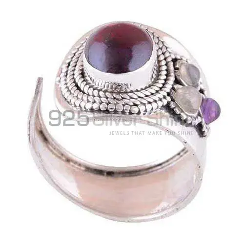 925 Sterling Silver Handmade Rings In Multi Gemstone Jewelry 925SR3008