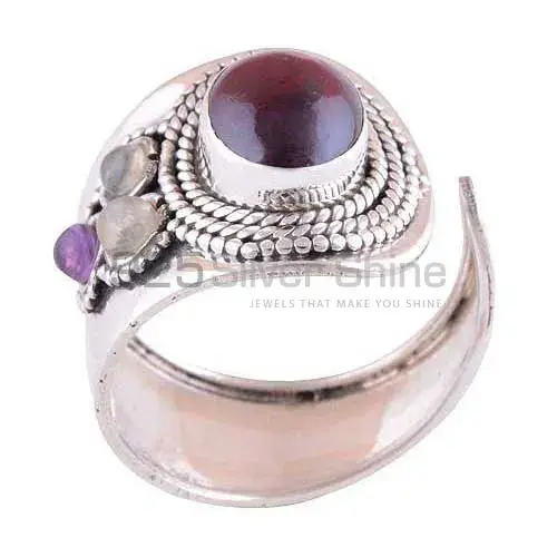 Inexpensive 925 Sterling Silver Handmade Rings Suppliers In Multi Gemstone Jewelry 925SR3008_0