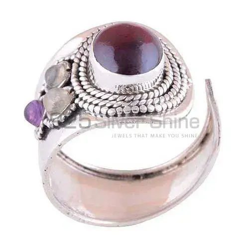 925 Sterling Silver Handmade Rings In Multi Gemstone Jewelry 925SR3008_0