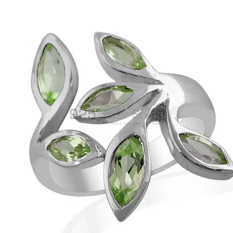 925 Sterling Silver Handmade Rings In Peridot Gemstone Jewelry 925SR1431_1