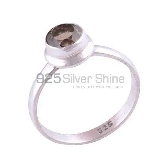 Inexpensive 925 Sterling Silver Handmade Rings Suppliers In Smoky Quartz Gemstone Jewelry 925SR3497_0