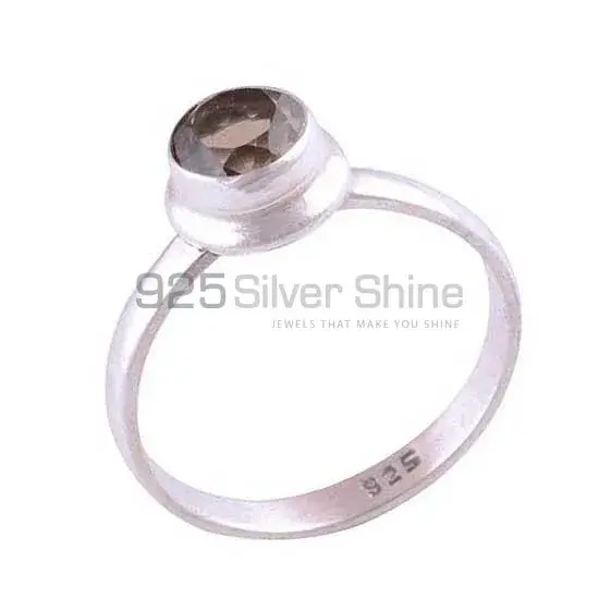 925 Sterling Silver Handmade Rings In Smoky Quartz Gemstone Jewelry 925SR3497_1