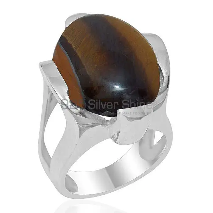 Inexpensive 925 Sterling Silver Handmade Rings Suppliers In Tiger's Eye Gemstone Jewelry 925SR1893