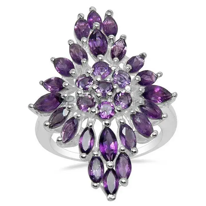 Inexpensive 925 Sterling Silver Rings In Amethyst Gemstone Jewelry 925SR1574