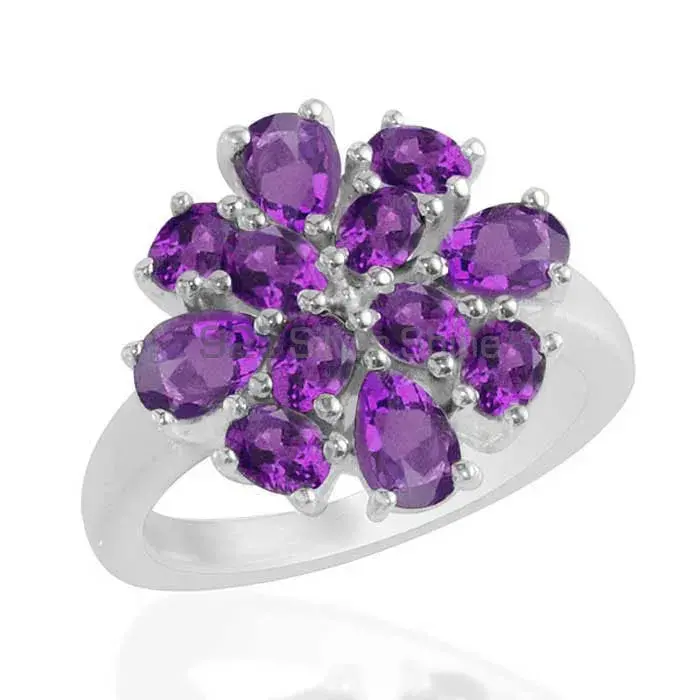 Inexpensive 925 Sterling Silver Rings In Amethyst Gemstone Jewelry 925SR1732