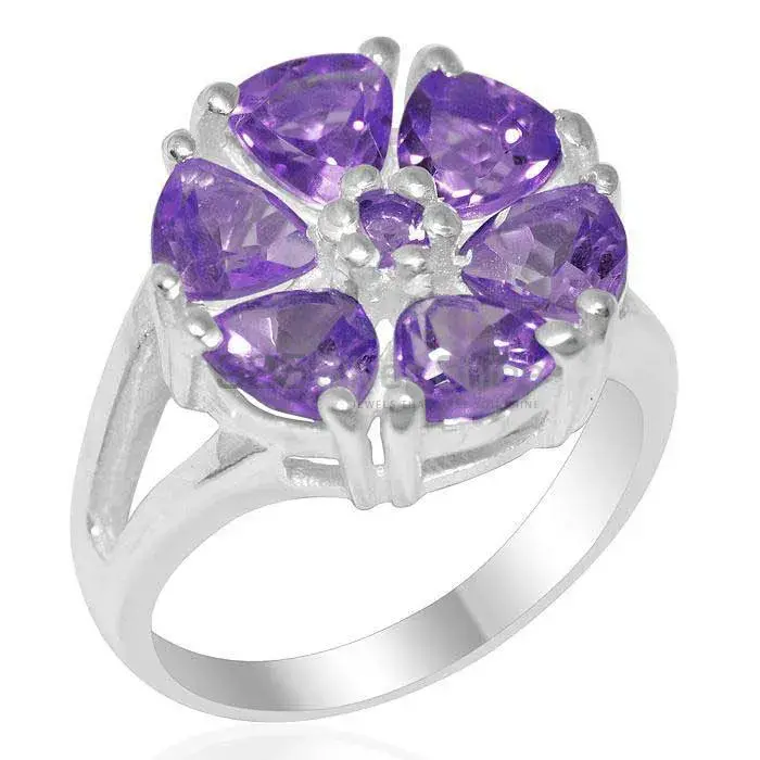 Inexpensive 925 Sterling Silver Rings In Amethyst Gemstone Jewelry 925SR2194