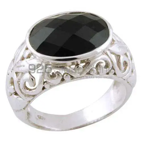 925 Sterling Silver Rings In Black Onyx Gemstone Jewelry 925SR3403