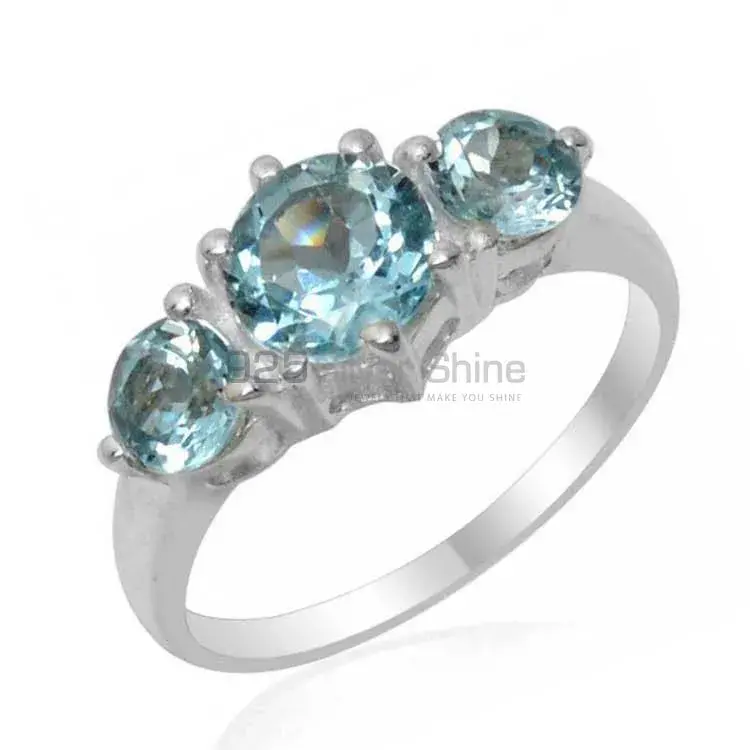 Inexpensive 925 Sterling Silver Rings In Blue Topaz Gemstone Jewelry 925SR1811_0