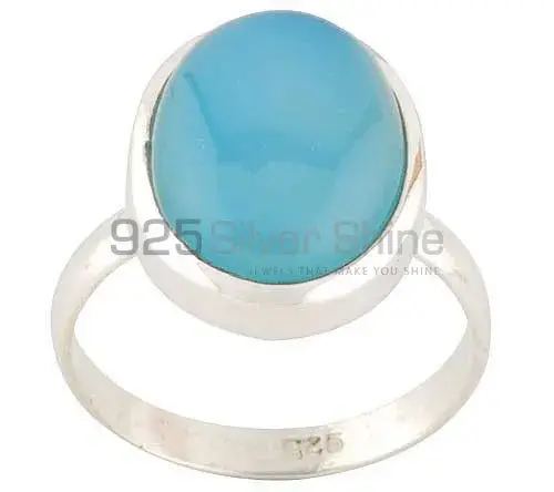 Inexpensive 925 Sterling Silver Rings In Chalcedony Gemstone Jewelry 925SR2756