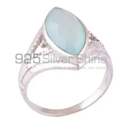 Inexpensive 925 Sterling Silver Rings In Chalcedony Gemstone Jewelry 925SR3912