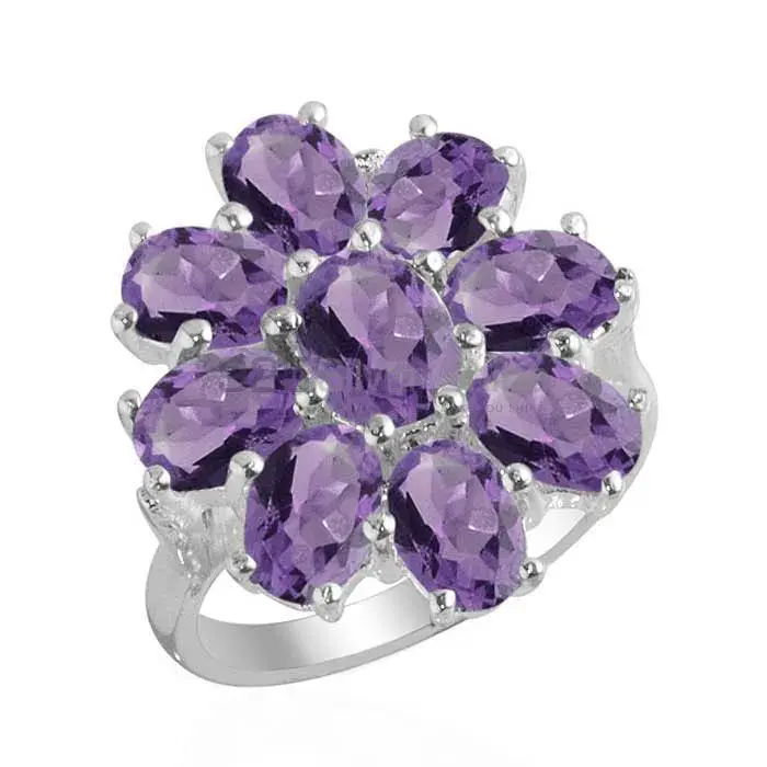 Inexpensive 925 Sterling Silver Rings Wholesaler In Amethyst Gemstone Jewelry 925SR2125